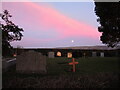 ST4349 : Red hues over the graveyard by Neil Owen