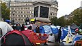 TQ3080 : Protestors in Trafalgar Square by Oscar Taylor
