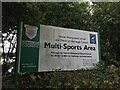 Multi-Sports Area sign, Heath Lane