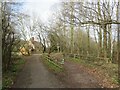 Driveway and public bridleway near Epsom