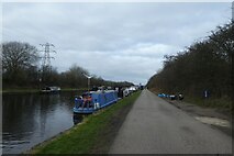SE3522 : Boat with wind turbine along the canal by DS Pugh