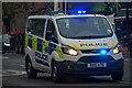 TQ3581 : London : Tower Hamlets - Police Van by Lewis Clarke