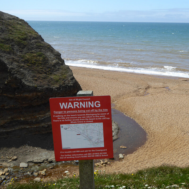 Warning Sign At Shepherds Chine © Robin Webster Cc By Sa20 Geograph Britain And Ireland 6302