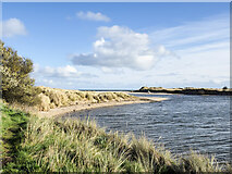 NU2410 : Across course of River Aln at Alnmouth by Trevor Littlewood