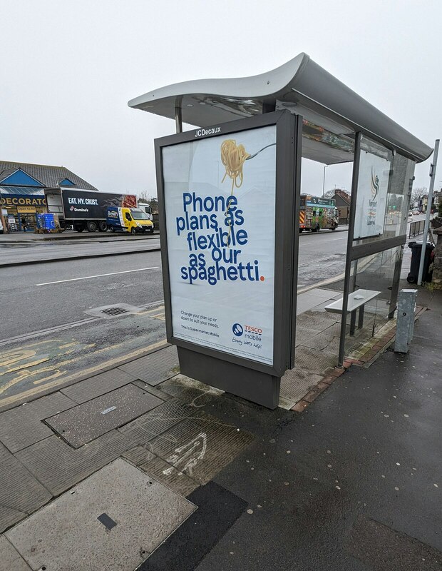 Tesco Mobile advert, Malpas, Newport © Jaggery ccbysa/2.0 Geograph