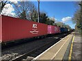 Container freight passes Warwick station