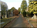 Grand avenue in Tomnahurich Cemetery