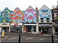 Colourful shop fronts on North Street