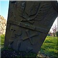 NO2226 : Gravestone with Memento mori symbols by Mick Garratt
