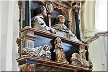 TM0458 : Stowmarket, St. Peter and St. Mary's Church: Dame Dorothy Forth (d. 1641) wife of William Tyrell memorial 2 by Michael Garlick