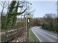 Village Signpost on the A671 Whalley Road near Read New Bridge