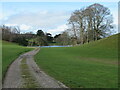 Approaching the pond in Jervaulx Park