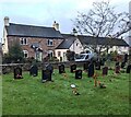 Houses opposite the churchyard, Skenfrith, Monmouthshire