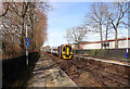 A train arriving at Starbeck railway station