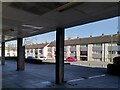 Roseberry Avenue flats, viewed from underneath Samuel Hayward House