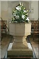 Wigginton - St Bartholomew - Font in former Chantry Chapel