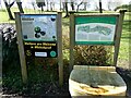 Information boards in a park in Whitchurch