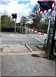 SO6301 : Barrier across Lydney Level Crossing by Jaggery