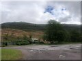 Car park and  bus stop