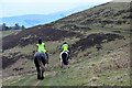 NT2338 : Horse riders on Cademuir Hill by Jim Barton