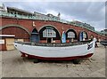 Boat along Brighton seafront