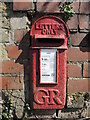 SO7209 : Old letterbox in Overton by Neil Owen