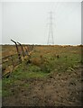 NS4760 : Old security fence and pylon by Richard Sutcliffe