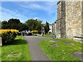 SD3778 : Cartmel Priory Churchyard by Adrian Taylor