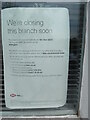 SU5290 : Closure Notice at HSBC Bank branch, Didcot by David Hillas