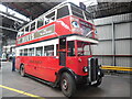 TQ5089 : AEC Regent 1 bus inside Romford Bus Garage by David Hillas