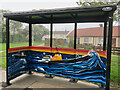 TA0632 : Painted bus shelter, Hall Road, Hull by Paul Harrop