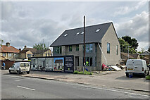 TL4757 : Perne Road: two new houses by John Sutton