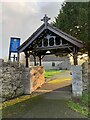 SJ0879 : Lychgate at St Michael and All Angels church, Trelawnyd by Meirion