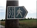 Public footpath sign, Puxton Lane