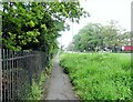 Path beside the A1214 into Ipswich