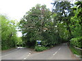 Road junction in Churt, near Farnham