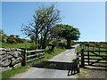 SX6777 : Cattle grid and gate for road across Cator Common by David Smith