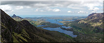 NC1311 : Loch an Doire Dhuibh and Loch Sionasgaig from Meall Dearg by Julian Paren