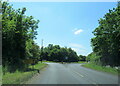 The A46 south at  B4632 island for Broadway