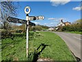 Signpost along the B4371 at Hilltop