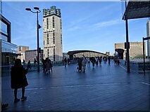 TQ3884 : Bridge from Westfield centre to Stratford station by Rob Purvis