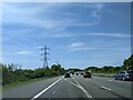 The start of the slip-lane for Junction 33 on the M4, heading west