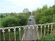 SJ8710 : Watling Street [A5], from Stretton Aqueduct by Christine Johnstone