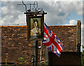 Sandridge : Queens Head and flag