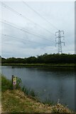 SE6315 : Powerlines crossing New Junction Canal by DS Pugh