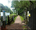 Footpath leading east from Longcross station