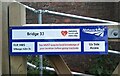 Network Rail access sign on Bridge HBS/33