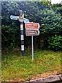 SO5535 : Cottage of Content direction sign, Holme Lacy, Herefordshire by Jaggery