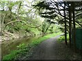 Severn Way  (NCN81) and canal bend at Aberbechan