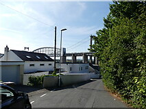SX4358 : Looking back down Normandy Hill, with the two bridges over the River Tamar by Ruth Sharville